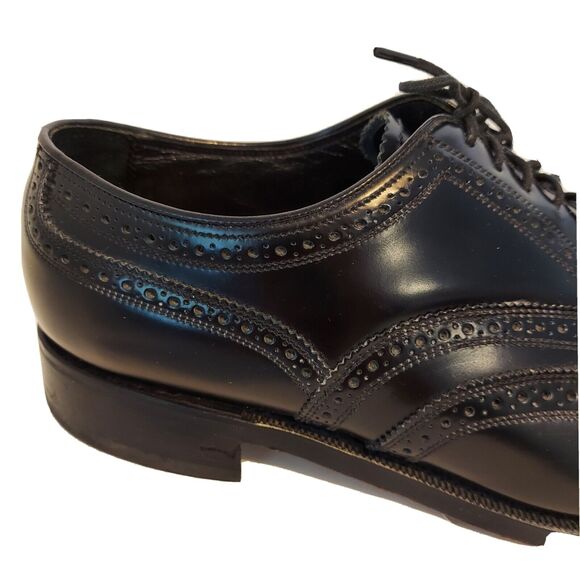 FLORSHEIM Men\'s BLACK 10.5 Oxford Shoe Leather Brogue Wingtip 540575 main image 10